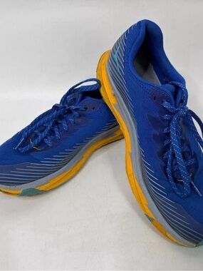 Hoka One One Torrent 2 Men's Blue and Yellow Athletic Running Shoes